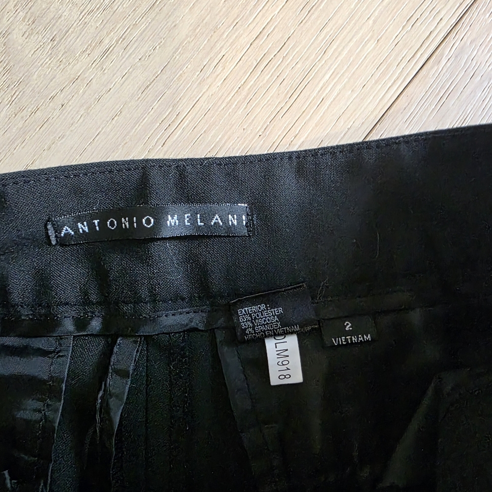 ANTONIO MELANI Black Flare Pants - Picture 2 of 3
